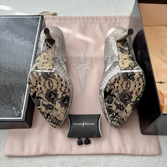 Stunning Cesare Paciotti Python Platform Heels - Picture 10 of 12